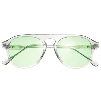 Simplify Carter Polarized Sunglasses In Clear/green