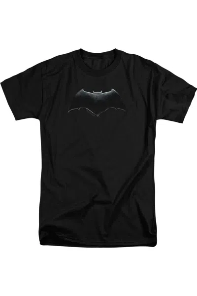 Justice League Movie Batman Logo Short Sleeve Adult Tall Tee / T-shirt In Black