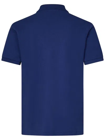 Polo Ralph Lauren Logo Embroidered Short-sleeved Polo Shirt In Blue