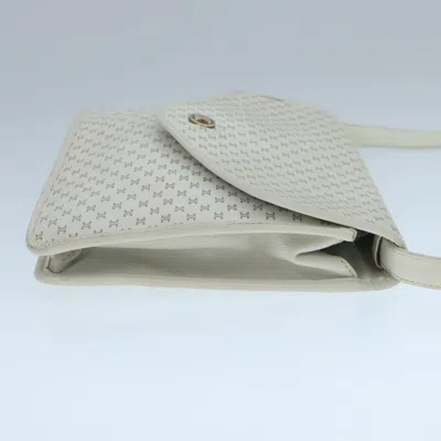 Pre-owned Celine Céline Macadam White Canvas Shoulder Bag ()