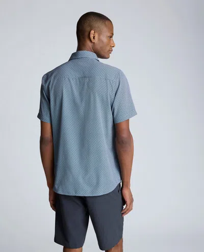 Kenneth Cole Printed Sportshirt In Blue