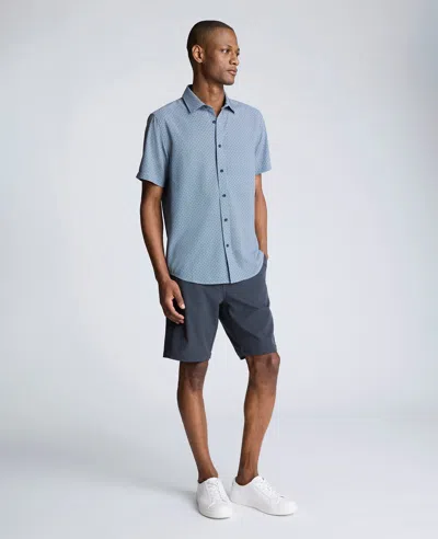 Kenneth Cole Printed Sportshirt In Blue