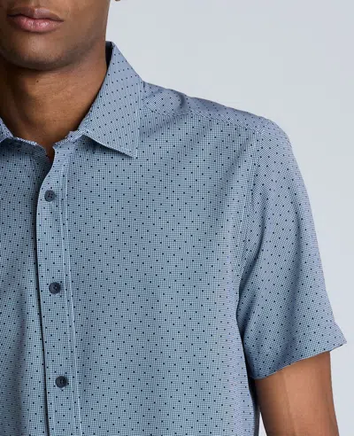 Kenneth Cole Printed Sportshirt In Blue