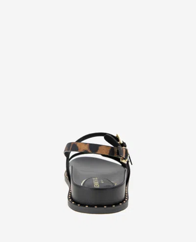 Kenneth Cole Drinity Flat Slingback Sandal In Leopard Fabric