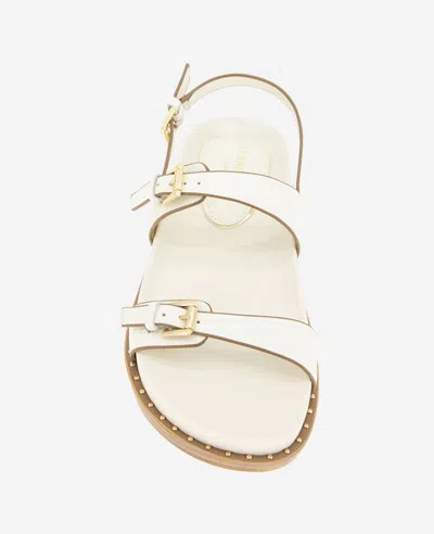 Kenneth Cole Drinity Flat Slingback Sandal In Cream Leather