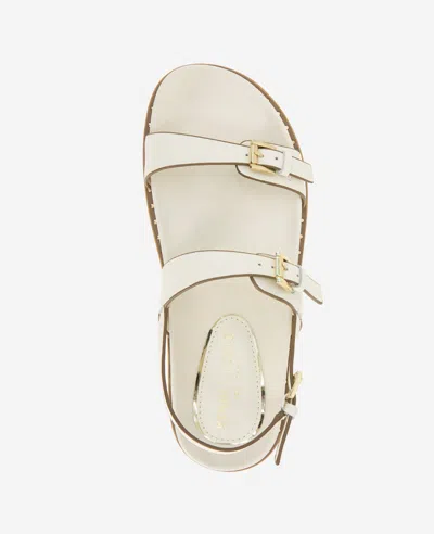 Kenneth Cole Drinity Flat Slingback Sandal In Cream Leather