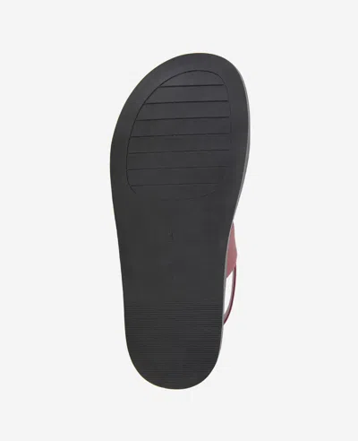 Kenneth Cole Drinity Flat Slingback Sandal In Dark Red Leather