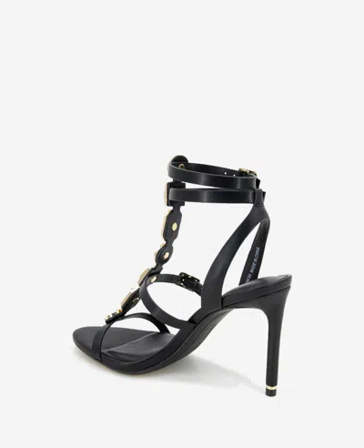 Kenneth Cole Lilath Embellished Ankle Strap Sandal In Black