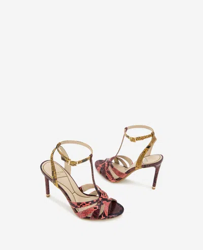 Kenneth Cole Liona Multi Color Snake Print Heel In Multi Postal Snake