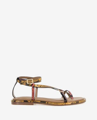 Kenneth Cole Paros Ankle Strap Sandal In Multi Postal Snake