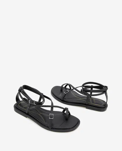 Kenneth Cole Paros Ankle Strap Sandal In Black Leather