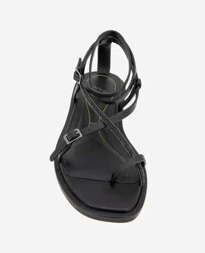 Kenneth Cole Paros Ankle Strap Sandal In Black Leather