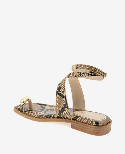 Kenneth Cole Ravenn Studded Wraparound Ankle Strap Sandal In Sand Snake
