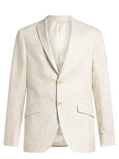 Etro Micro-patterned Blazer In White