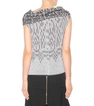 Shop Roland Mouret Agard Knitted Wool-blend Off-the-shoulder Top In White