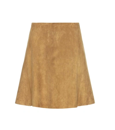 Stouls Swing Suede Skirt In Green