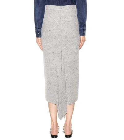 Shop Stella Mccartney Virgin Wool-blend Skirt In Grey