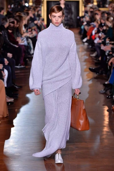 Shop Stella Mccartney Virgin Wool-blend Skirt In Grey