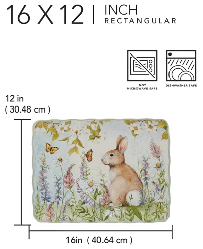 Certified International Easter Meadow Rectangular Platter In Miscellaneous
