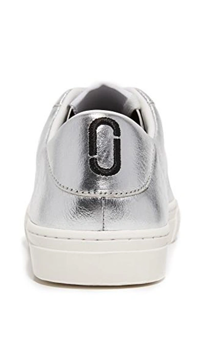 Shop Marc Jacobs Empire Low Top Sneakers In Silver