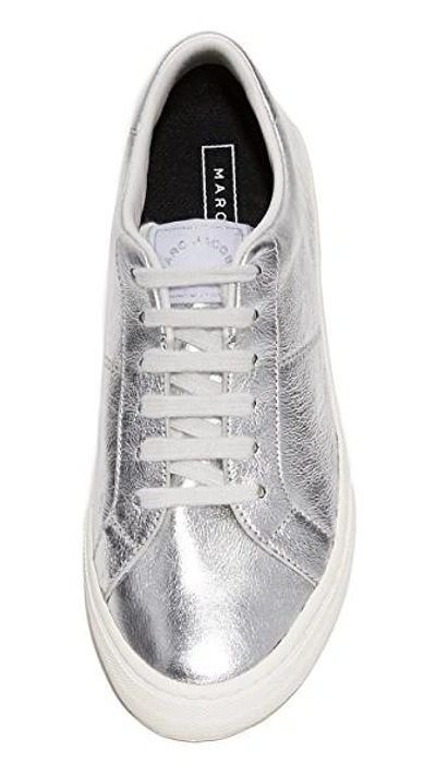 Shop Marc Jacobs Empire Low Top Sneakers In Silver