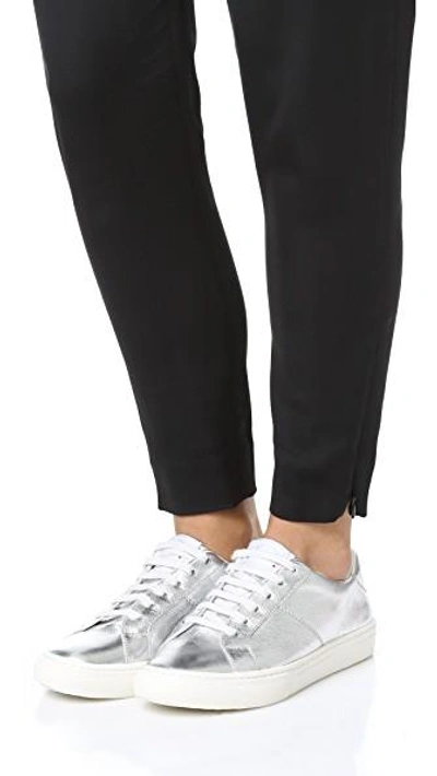 Shop Marc Jacobs Empire Low Top Sneakers In Silver