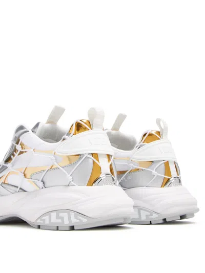 Versace Sneakers Mesh Upper Eva Cushioned Soles In White