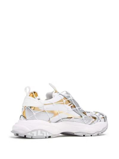 Versace Sneakers Mesh Upper Eva Cushioned Soles In White