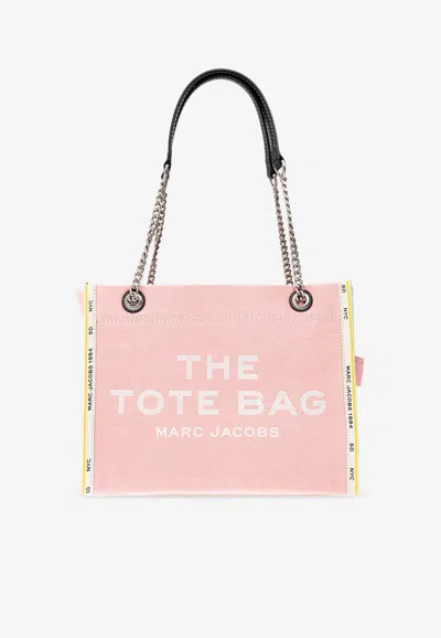 Marc Jacobs Sac Cabas The Denim Chain Medium Tote Bag In Pink