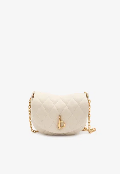 Burberry Rocking Horse Quilted Leather Crossbody Bag In Cream