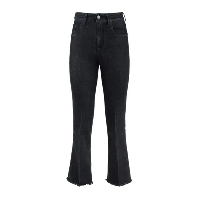 Jacob Cohen Black Cotton And Cashmere Jeans In Black