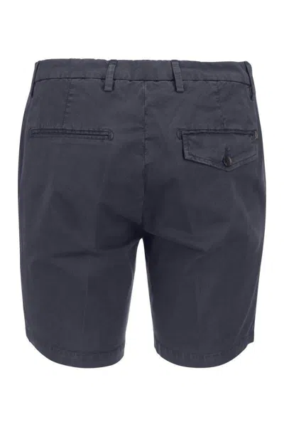 Dondup Manheim - Cotton Blend Shorts In Night Blue