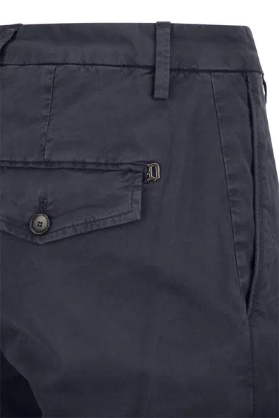 Dondup Manheim - Cotton Blend Shorts In Night Blue
