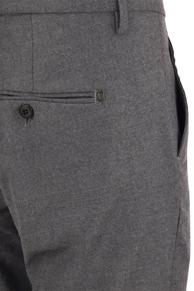 Dondup Mid-rise Slim-fit Tailored Trousers In Grey