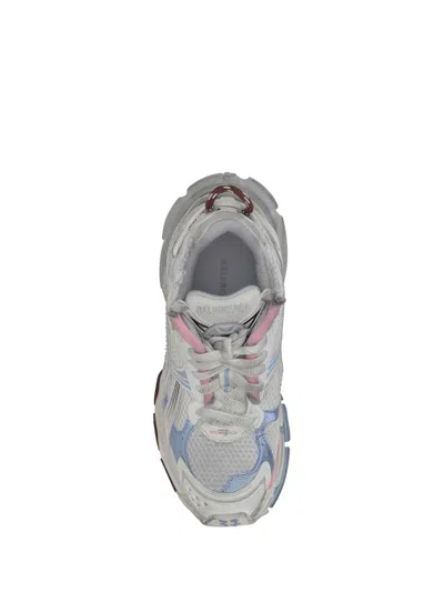 Balenciaga Sneaker Runner White Blue Pink Brown In Multicolour