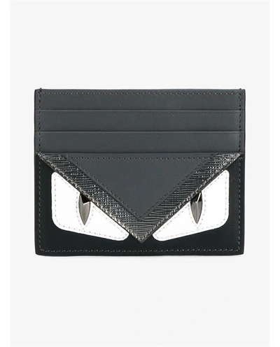 Shop Fendi Monster Eyes Leather Cardholder