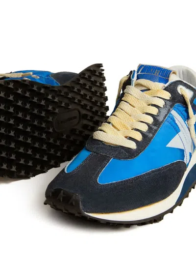 Golden Goose Deluxe Brand Running Marathon Nylon Upper Suede Sneakers In Blue