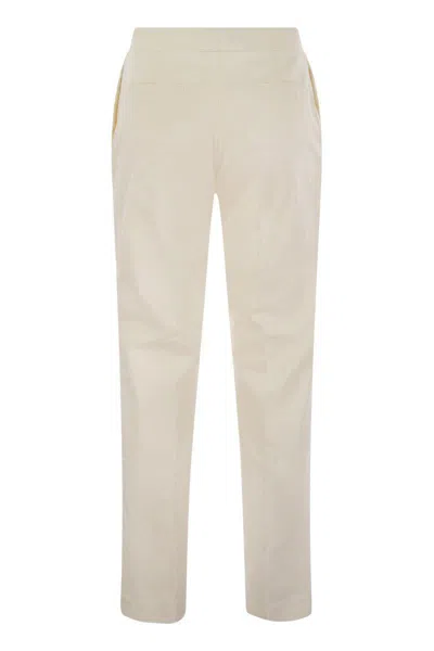 Fabiana Filippi Cotton Gabardine Trousers In White