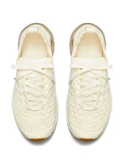 Tory Burch Good Luck Woven Trainer Sneakers In Beige