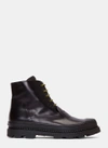 FENDI Men’s Palladium Chunky Lace-Up Ankle Boots in Black