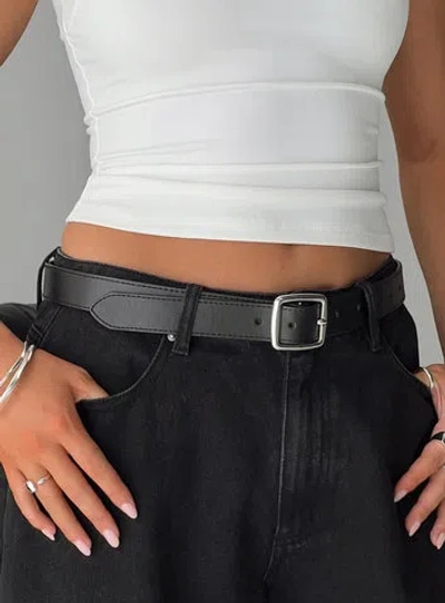 Princess Polly Lower Impact Chapman Belt In Black / Silver