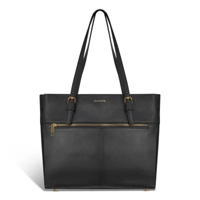 Champs Gala / Leather Tote Bag In Black