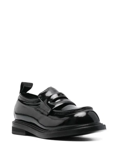 Moschino Patent-leather Loafers In Black