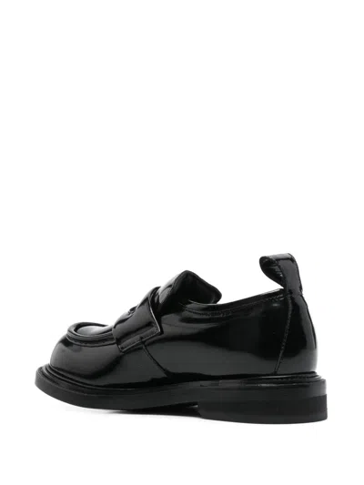 Moschino Patent-leather Loafers In Black