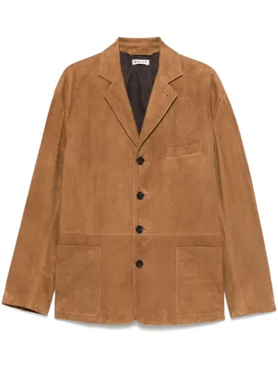 Bally Tailored Single-breasted Suit Jacket With Notched Lapels In Cowboy