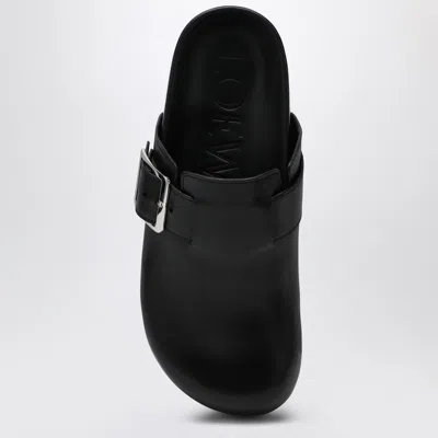 Loewe Ease Buckle Leather Clogs In Black