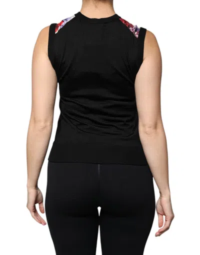 Pre-owned Dolce & Gabbana Multicolor Floral Silk Sleeveless Tank Blouse Women's Top ()