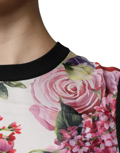 Pre-owned Dolce & Gabbana Multicolor Floral Silk Sleeveless Tank Blouse Women's Top ()