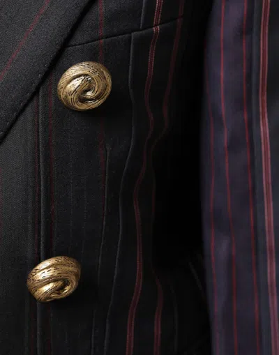 Pre-owned Dolce & Gabbana Multicolor Stripes Wool Cropped Blazer Coat Women's Jacket ()