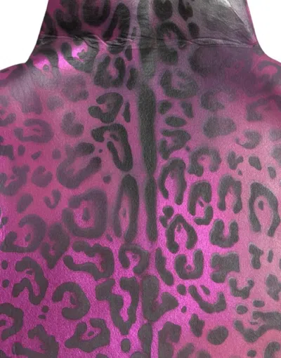Pre-owned Dolce & Gabbana Pink Leopard Print Polyester Shift Midi Women's Dress ()